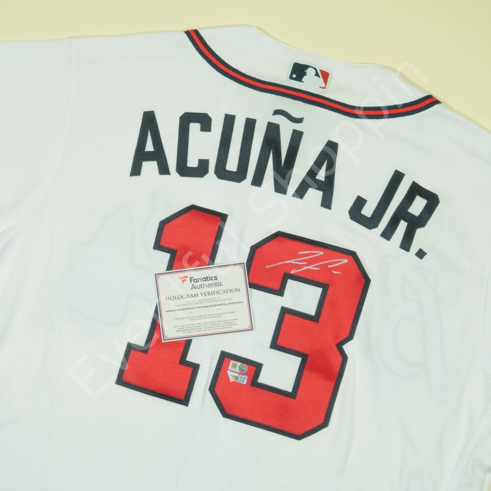 Nike Ronald Acuna Atlanta Braves Jersey Mens 48 Authentic Fanatics Hologram New